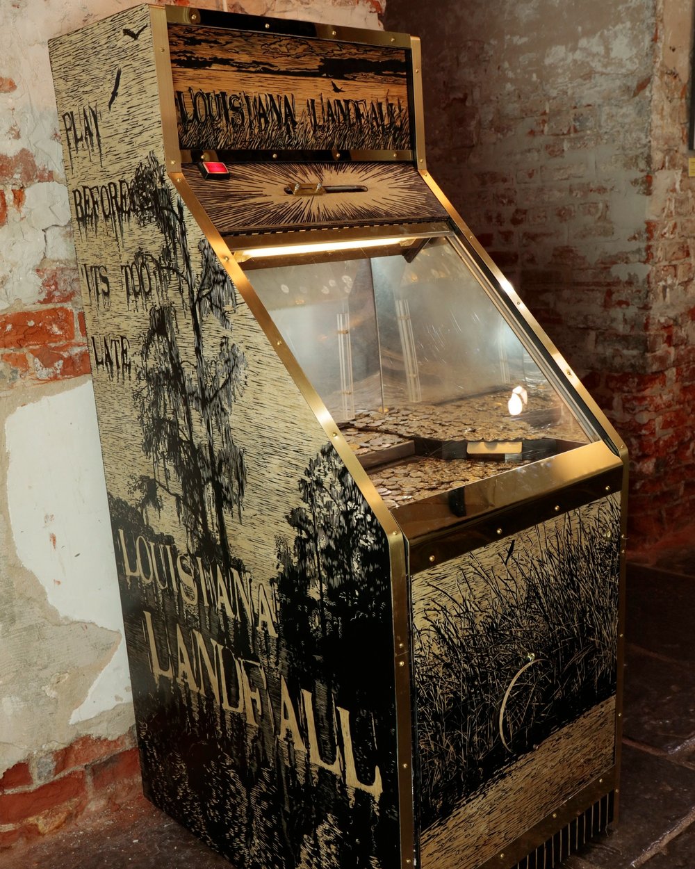 "Louisiana Landfall" coin pusher arcade game