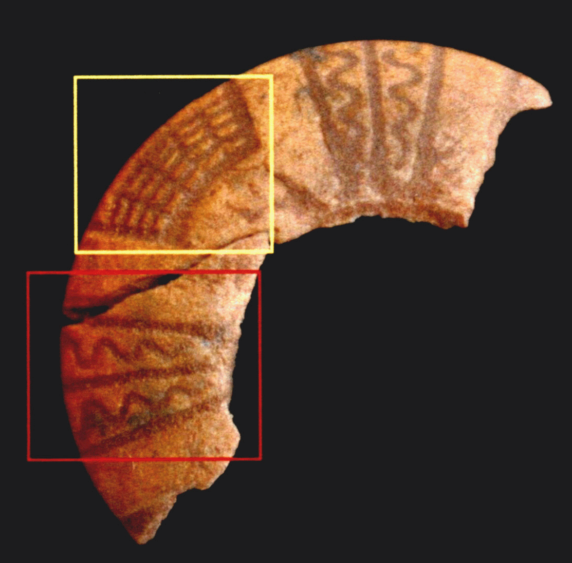 Cane River Vodoun Disc: This disc was discovered during excavations of an enslaved dwelling along the Cane River. Adorned with African-derived spiritual symbols, this carved bone disc provides a rare glimpse into the religious and cultural practices of the enslaved African community in the region, preserving an enduring connection to their ancestral traditions.