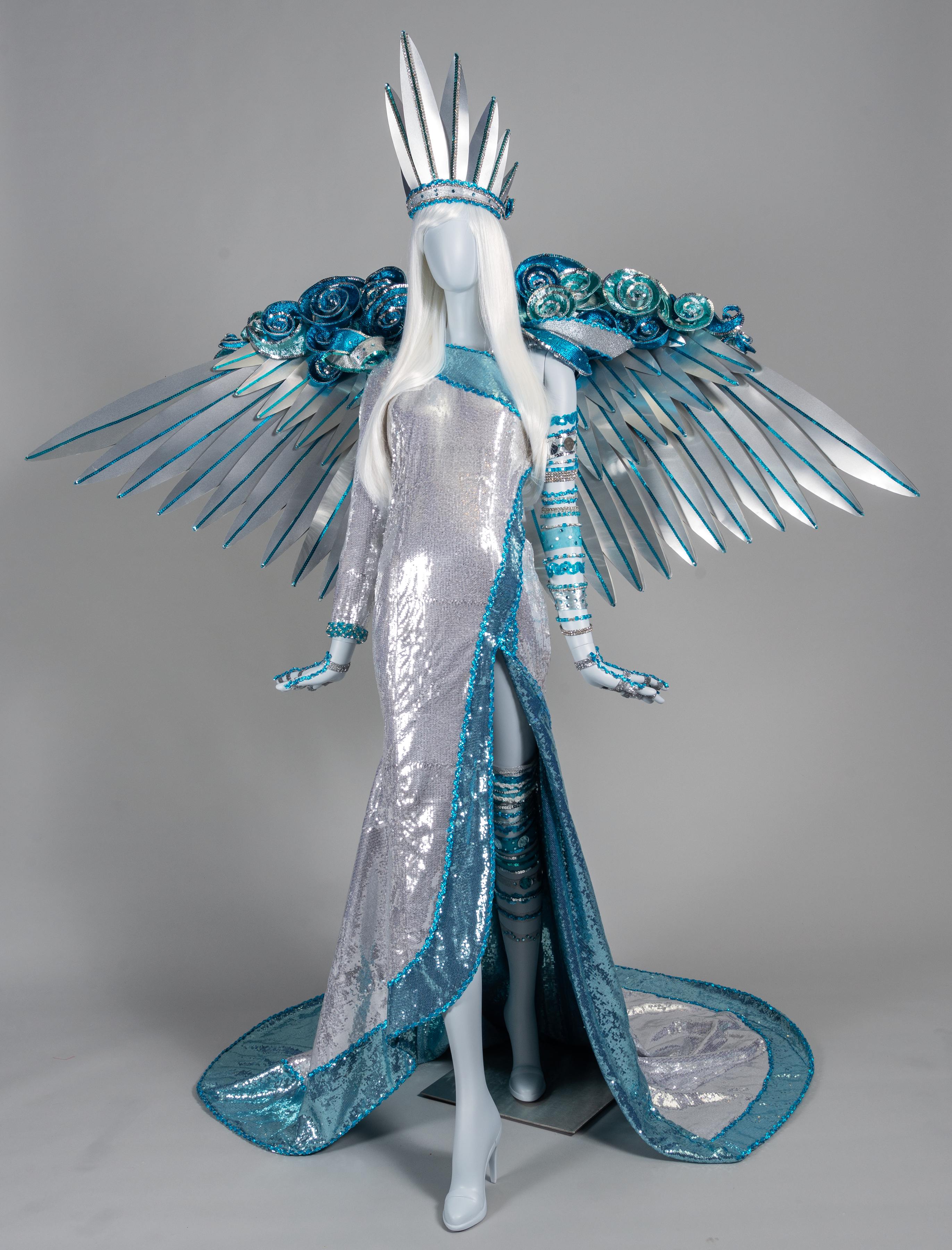 Costume for the Captain of the Krewe of Iris, Kristin Danflous, 2016, designed and made by Jenny Campbell