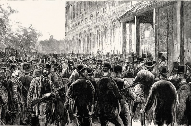 Illustration of the lynchers breaking into the prison in 1891 (Photo by: Universal History Archive/UIG via Getty Images) Illustration of the lynchers breaking into the prison in 1891 (Photo by: Universal History Archive/UIG via Getty Images)